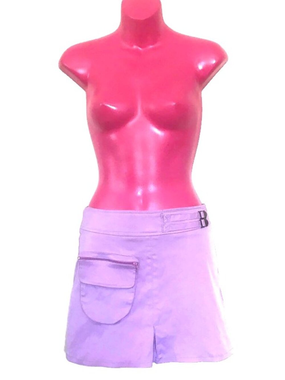 y2k 1990s vintage purple punk cargo pockets mini skirt size extra small